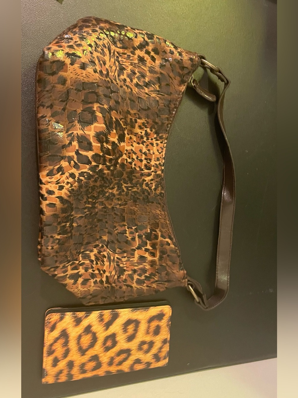 Chateau Leopard Print Handbag and Wallet set